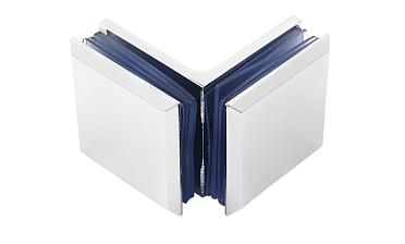 Коннектор для душевой кабины стекло-стекло 90° 45х45 мм цинк-хром полированный t735 PZn  купить в Краснодаре