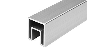 Труба 40х40 мм с пазом 24 х 24 под стекло, 6м, алюминиевый, неанод Фk856-2 AL купить в Краснодаре