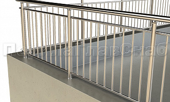 Ограждение кровли с вертикальным заполнением в Краснодаре. Готовые проекты ПерилаГлавСнаб