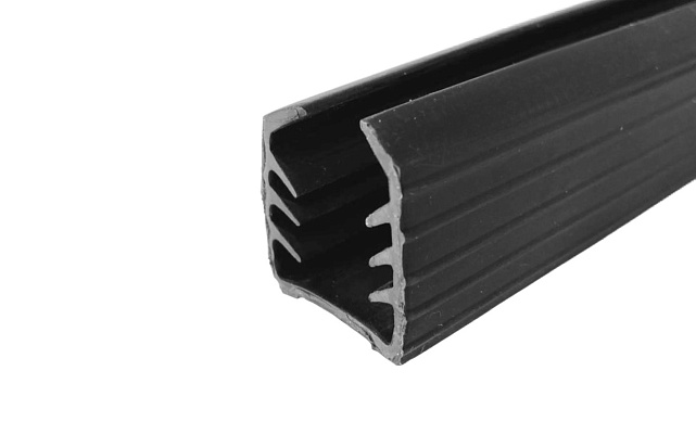 Уплотнитель в поручень с пазом 24х24 для стекла 12 мм, EPDM Фk301 Уплотнитель в поручень с пазом 24х24 для стекла 12 мм, EPDM Фk301
