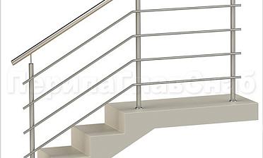 Четыре ригеля на сварке, круглый поручень и круглые стойки для крыльца купить в Краснодаре