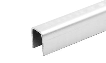 Профиль П-образный, L=2000 мм, t=1.5 мм, для стекла 10 мм, шлиф. (AISI 304) Ф-1147 купить в Краснодаре