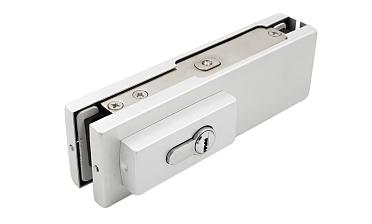 Замок для стеклянной двери угловой с круглым ригелем комплект, под алюминий t150 AL купить в Краснодаре