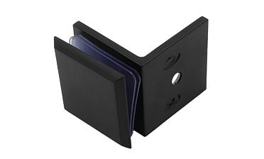  Коннектор для душевой кабины стена-стекло 90°, 45х45, цинк, черный, вырез 69 t732 BZn купить в Краснодаре