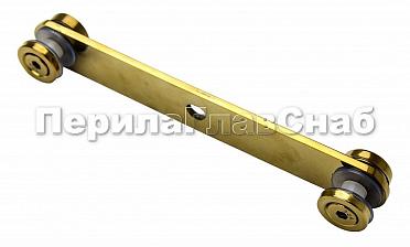 Стеклодержатель пластинчатый 3хМ8, по центрам 170х5 мм, полированный, шайбы 5 мм литые, под стекло 6-12 мм, (AISI 304), под золото Фk023-88 купить в Краснодаре