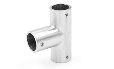 Соединитель-тройник для трубы 19 мм, нержавеющая сталь AISI 304, шлифованная t902 SSS купить в Краснодаре