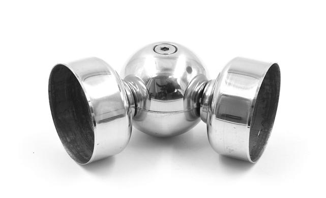 Поворот дер./пласт. поручня Ø50.8х0.8 мм, усиленный, полированная, (AISI 201) k053-6