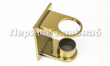 Боковой крепеж С-пластина стакан для Ø38.1 мм, под золото (AISI 304) Фk339-88 купить в Краснодаре