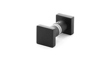 Ручка-кноб квадратная, для стекла 6-12мм, черная t669 Bl купить в Краснодаре