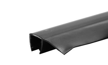 Уплотнитель для стекла 8 мм, непрозрачный черный, 90°, стекло-стекло 2200 мм t215-2 Bl-U купить в Краснодаре