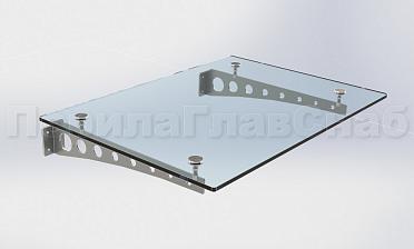 Стеклянный козырек на консоли из листа купить в Краснодаре