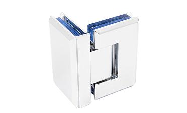 Петля для душевой кабины стекло-стекло 90° 90х55 мм цинк, полированная t304 PZn купить в Краснодаре