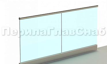 Ограждение с поручнем с пазом в зажимном профиле купить в Краснодаре