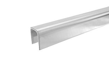 Профиль П-образный, L=2000 мм, t=1.5 мм, для стекла 12 мм, полир. (AISI 304) Ф-0454 купить в Краснодаре