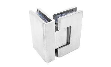 Петля для душевой стекло-стекло 90х55 мм, 90°, нержавеющая сталь AISI 304, шлифованная t304-2 SSS купить в Краснодаре