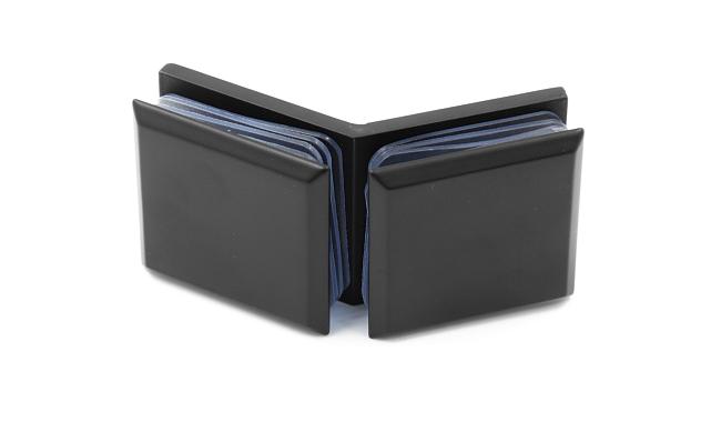 Коннектор для душевой кабины стекло-стекло 135°, цинковый сплав, черная  t736 BZn