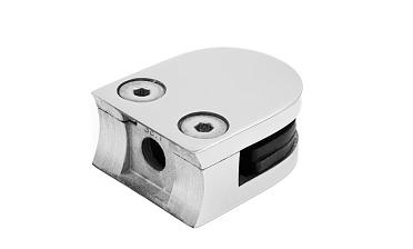 Стеклодержатель литой под стекло 8 мм (4+4 мм), под стойку Ø38.1 мм, (40х22х49), полированный AISI 316 k001-5 купить в Краснодаре