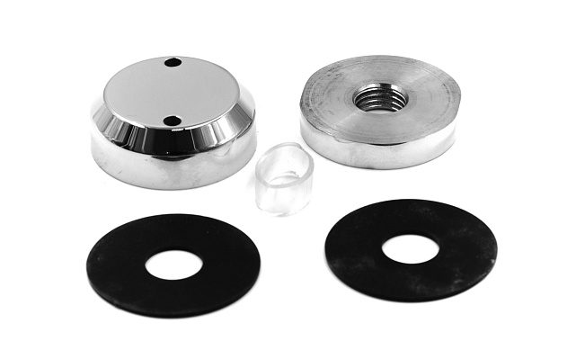 Комплект торцевого крепления несущего стекла, полированный, литой. AISI 304 k277-6  Комплект торцевого крепления несущего стекла, полированный, литой. AISI 304 k277-6