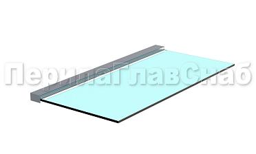 Козырек на алюминиевом профиле ,вынос до 950мм, k671-100 купить в Краснодаре