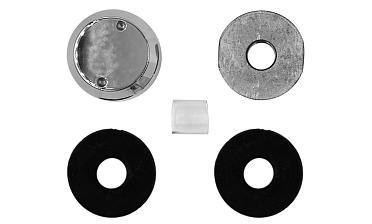 Комплект торцевого крепления несущего стекла, гайка-шайба Ø50х10х18 мм с внутренней резьбой М16, полированный (aisi 201) k277-5 купить в Краснодаре