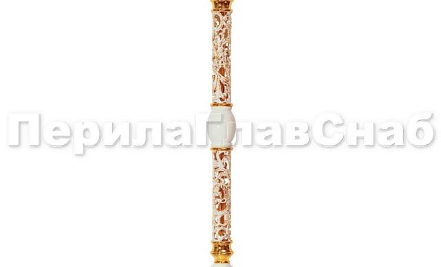 'Юстиниан' основная стойка 920х80, цвет белый с золотом k511-2