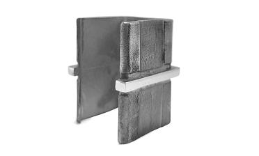 Соединитель для поручня 40х40 мм с пазом, полированный (AISI 304) Фk545-2 купить в Краснодаре