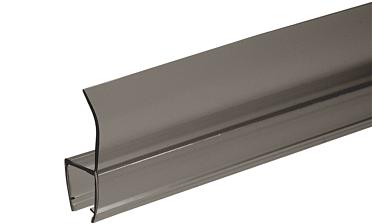 Уплотнитель для стекла 8мм, полупрозрачный черный, 180°, стекло-стекло 2,2 м  t204-2 BL купить в Краснодаре