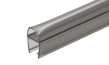 Уплотнитель для стекла 8мм, полупрозрачный черный, дверь-стекло 2,2 м t212-2 BL купить в Краснодаре