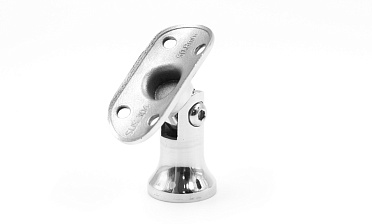 Наконечник стойки "колокольчик" на плоскость, с регулируемым ложементом под поручень Ø50.8 мм, литой, полированный, нержавеющий AISI 304, k203-3 купить в Краснодаре Наконечник стойки "колокольчик" на плоскость, с регулируемым ложементом под поручень Ø50.8 мм, литой, полированный, нержавеющий AISI 304, k203-3 купить в Краснодаре