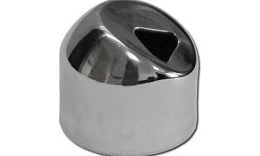 Наконечник штампованный (СПС) косой 30° на трубу Ø25 мм, для поручня Ø38.1 мм, полированный, нержавеющий, AISI 201, k072-3 купить в Краснодаре