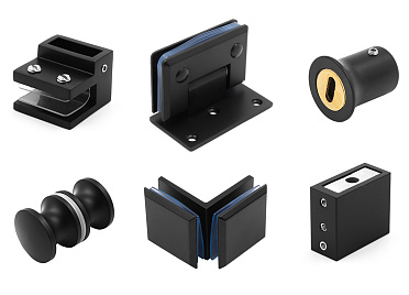 Черная фурнитура для душевых кабин купить в Краснодаре