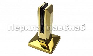 Стеклодержатель литой напольный, плоский 50х50х160 мм, полированный, под золото (AISI 304) Фk275-88 купить в Краснодаре