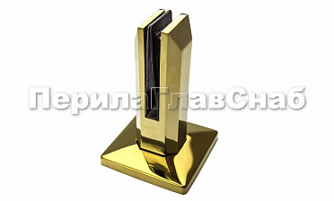 Стеклодержатель литой напольный, плоский 50х50х160 мм, полированный, под золото (AISI 304) Фk275-88 купить в Краснодаре Стеклодержатель литой напольный, плоский 50х50х160 мм, полированный, под золото (AISI 304) Фk275-88 купить в Краснодаре