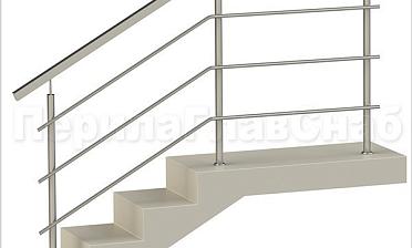 Три ригеля на сварке, квадратный поручень и круглые стойки купить в Краснодаре