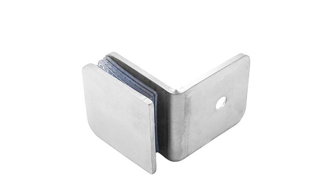 Коннектор для душевой кабины стена-стекло 90°, 45х45, шлифованный  t722-2 SSS