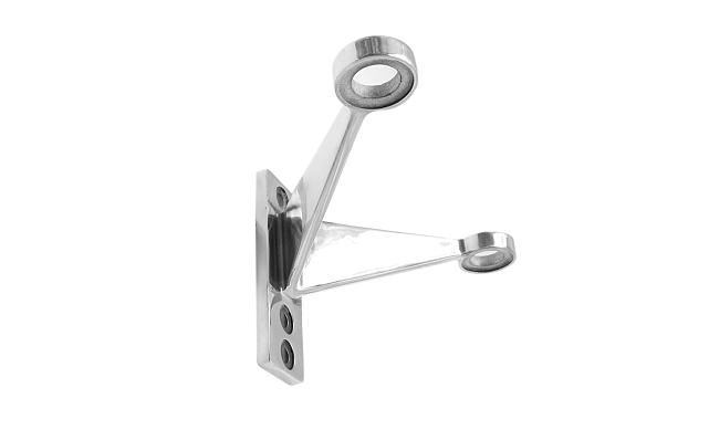 Крепление рутеля к стене, двойное, фланец с тремя отверстиями, AISI 304 k612-2