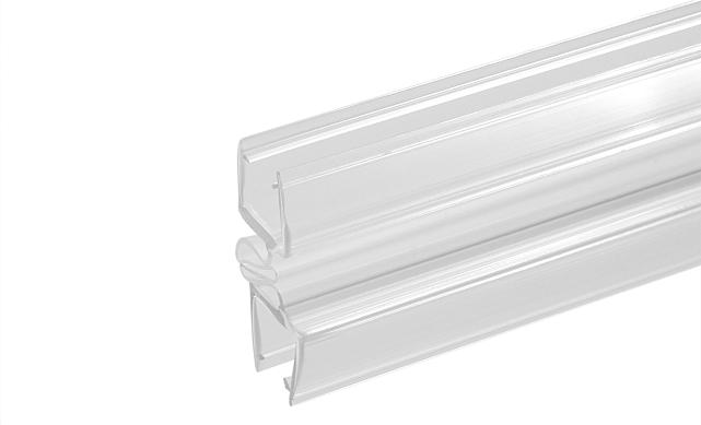 Уплотнитель для стекла в душевую кабину стекло-стекло 8мм зиг-заг 2,2 м t227