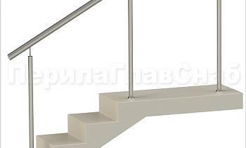 Нержавеющие ограждения без ригелей для крыльца в Краснодаре. Готовые проекты ПерилаГлавСнаб