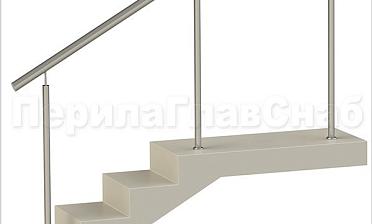 Нержавеющие ограждения без ригелей для крыльца купить в Краснодаре