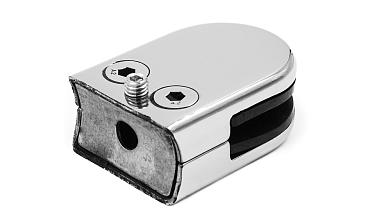 Стеклодержатель штампованный под стекло 10 мм (5+5 мм), под стойку Ø38.1 мм (39х24х55), полированный (AISI 304) k538-10 купить в Краснодаре