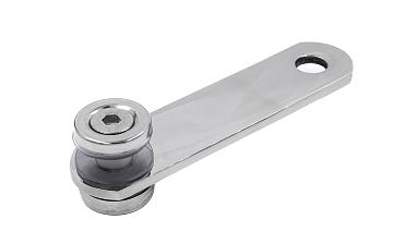 Стеклодержатель пластинчатый 2хМ8 (половинка), по центрам 85х5 мм, полированный, шайбы 5 мм штамп., под стекло 6-12 мм, (AISI 201) k047-1/2 купить в Краснодаре