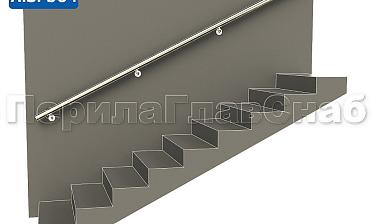 Готовый пристенный поручень с 4 держателями, длина 3300 мм (AISI 304) k730-33 купить в Краснодаре