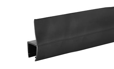 Уплотнитель для стекла 8 мм, непрозрачный черный, 180°, стекло-стекло 2200 мм t204-2 BL-U купить в Краснодаре