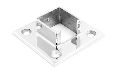 Фланец для трубы с пазом 40х40 мм, полированный, литой (AISI 304) k554 купить в Краснодаре