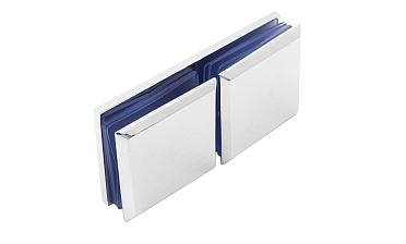 Коннектор для душевой кабины стекло-стекло 180° 45х45 мм латунь-хром, полированный t734 PC купить в Краснодаре