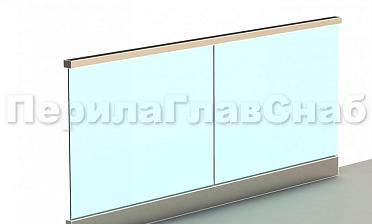 Ограждение с профильным поручнем с пазом в зажимном профиле купить в Краснодаре