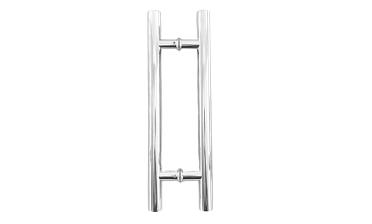 Ручка для стеклянной двери рейлинг двухсторонняя для стекла 8-12 мм, 32х625х800 мм, полировка t633-800 PSS купить в Краснодаре