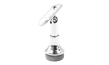 Наконечник регулируемый по высоте на стойку Ø38.1х1.5 мм, с регулируемым ложементом под поручень Ø50.8 мм, литой, полированный, нержавеющий (AISI 304) k317-3 купить в Краснодаре Наконечник регулируемый по высоте на стойку Ø38.1х1.5 мм, с регулируемым ложементом под поручень Ø50.8 мм, литой, полированный, нержавеющий (AISI 304) k317-3 купить в Краснодаре