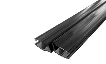Комплект уплотнителей для стекла 8мм (2 шт.), стекло-стекло, с магнитом 135°, 2,2 м.черный прозрачный t208 BL купить в Краснодаре