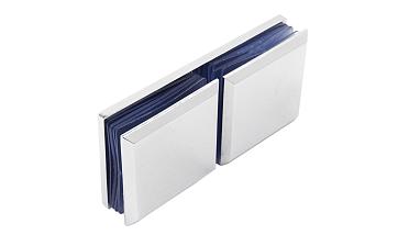 Коннектор для душевой кабины стекло-стекло 180° 45х45 мм цинк-хром полированный t734 PZn купить в Краснодаре